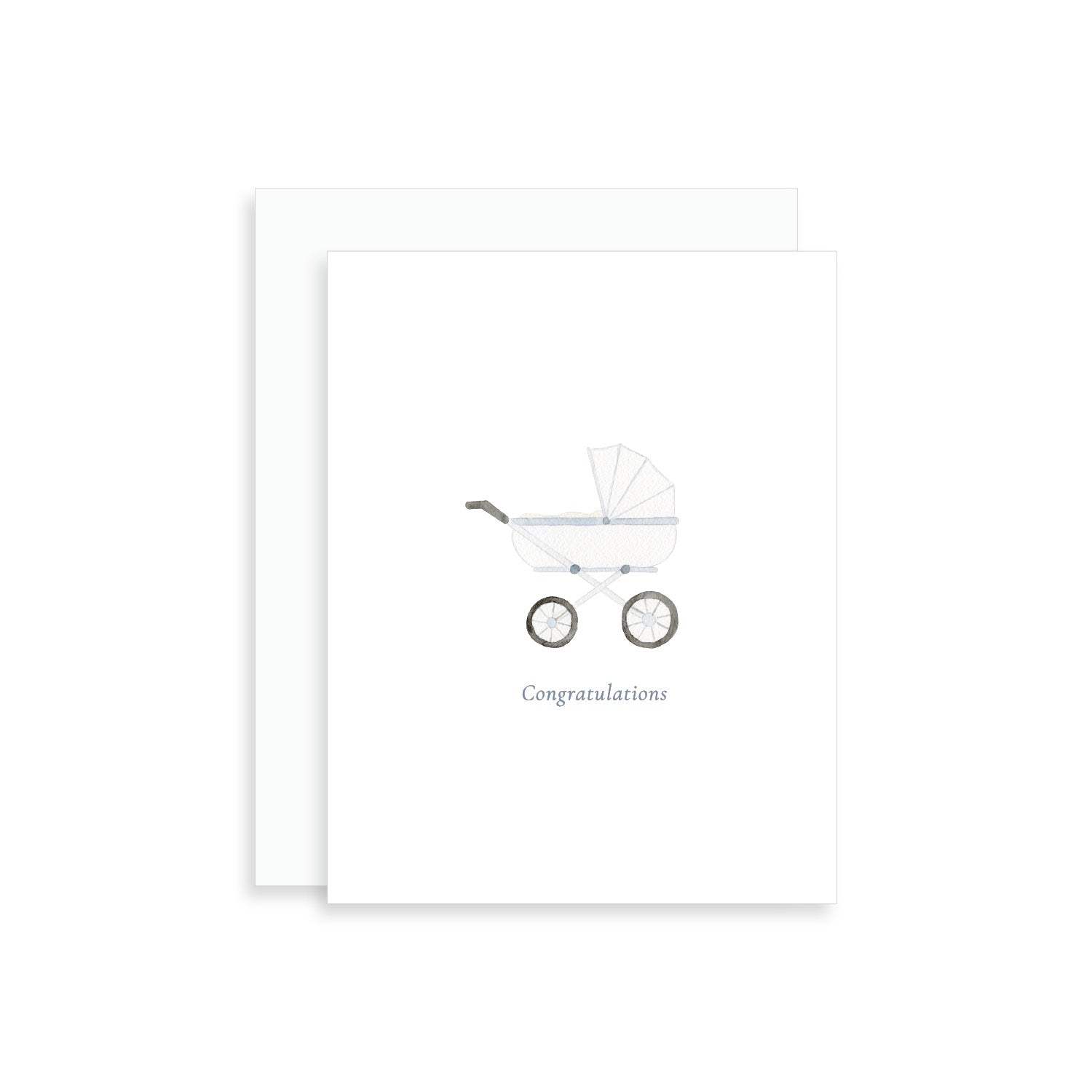 Congratulations Baby Carriage Greeting Card