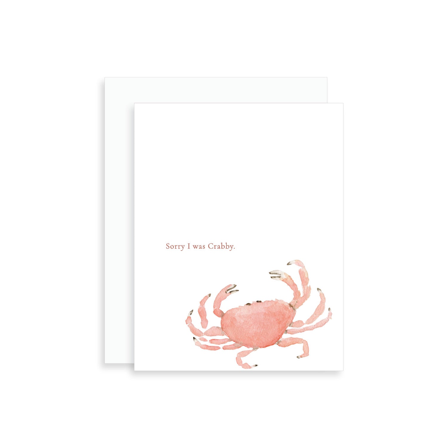 Sorry I was Crabby Greeting Card