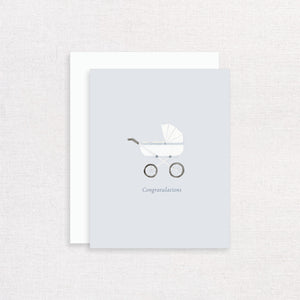 Congratulations Baby Carriage Greeting Card