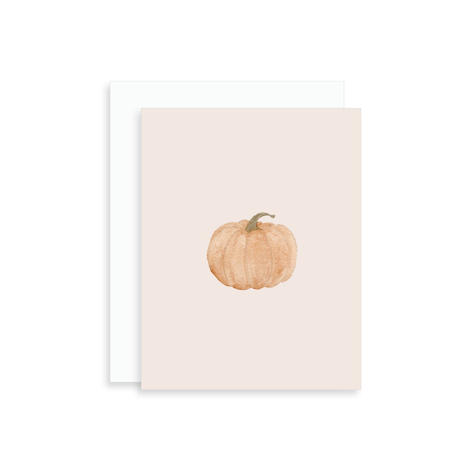 Watercolor Pumpkin Fall Greeting Card