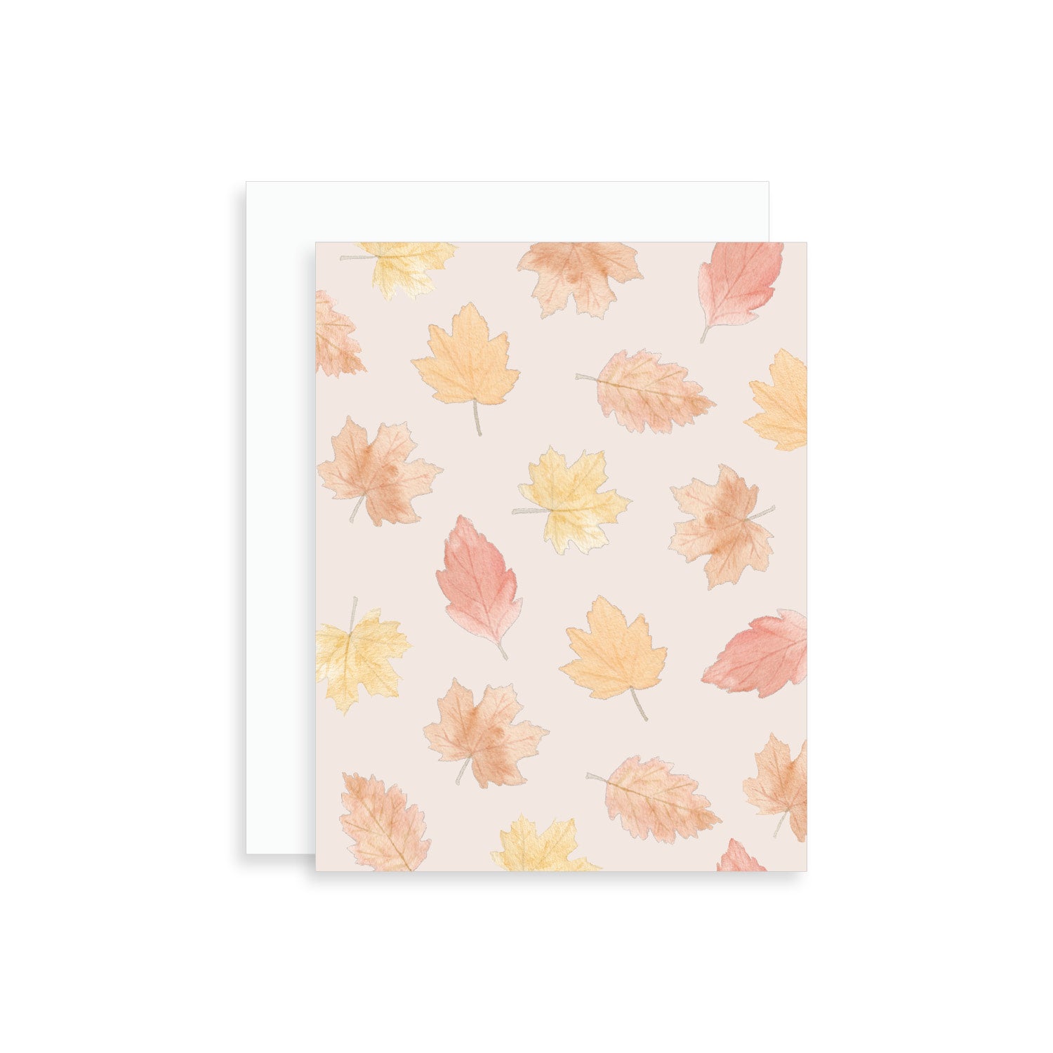 Watercolor Fall Leaves Greeting Card