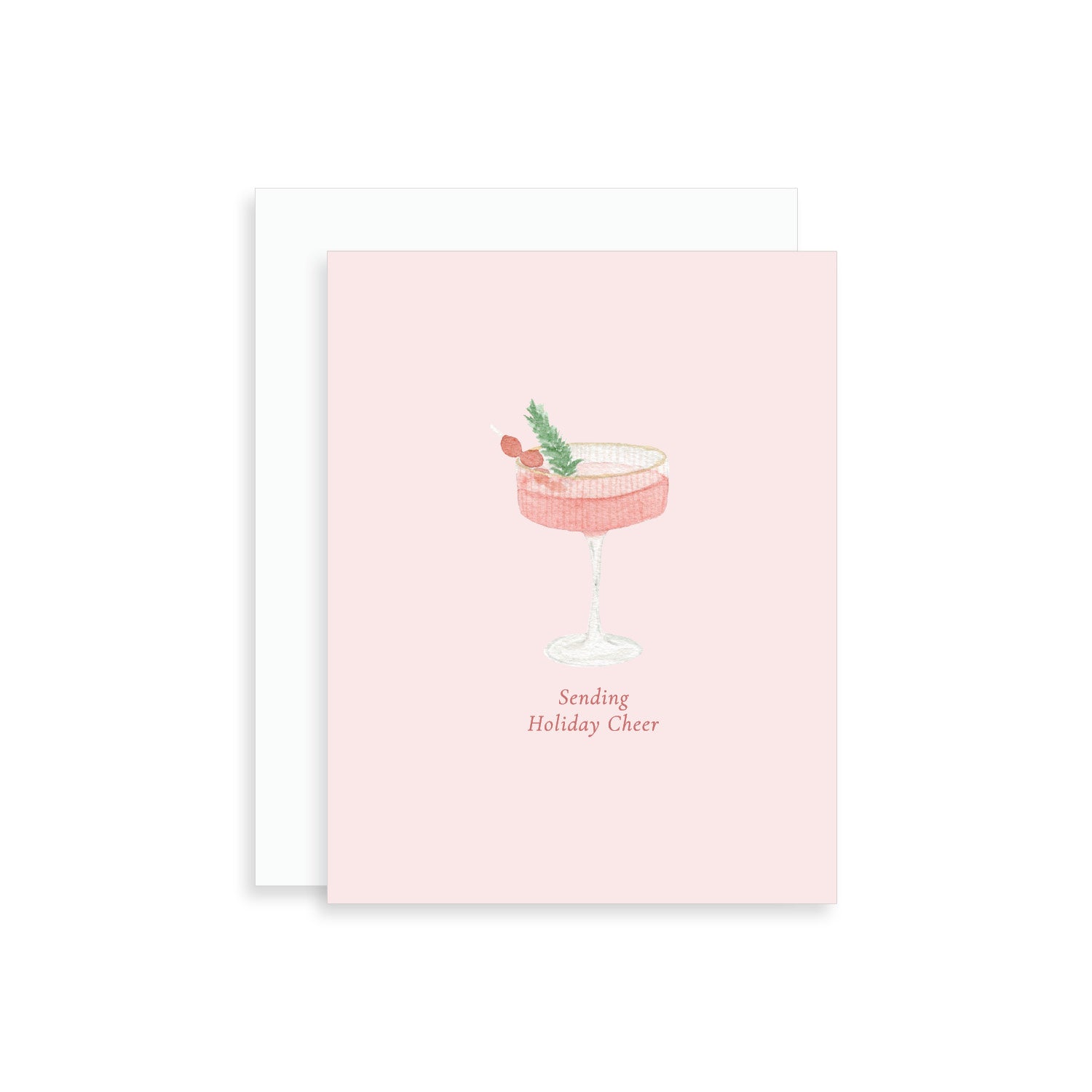 Sending Holiday Cheer Christmas Cocktail Greeting Card