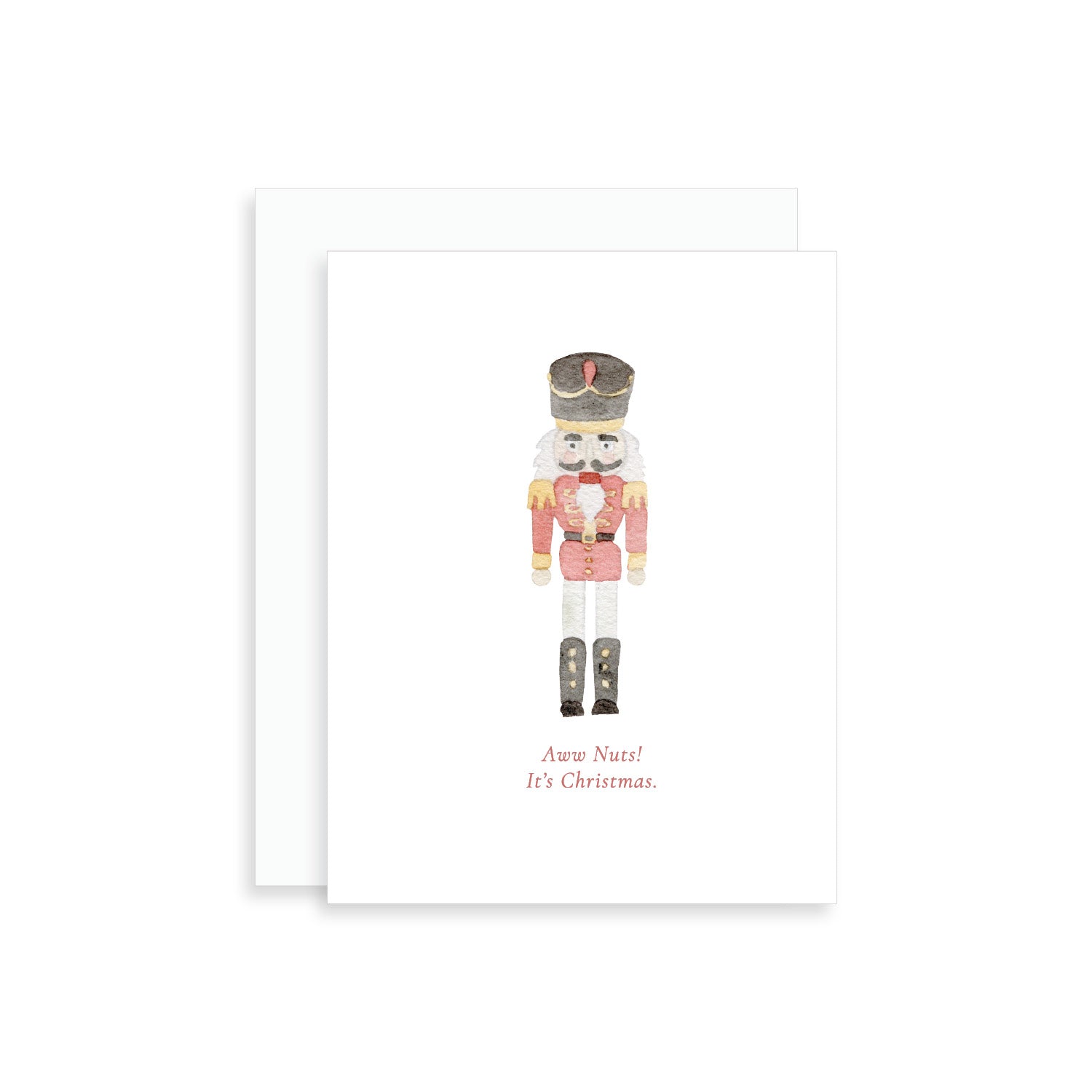 Nutcracker Watercolor Christmas Greeting Card