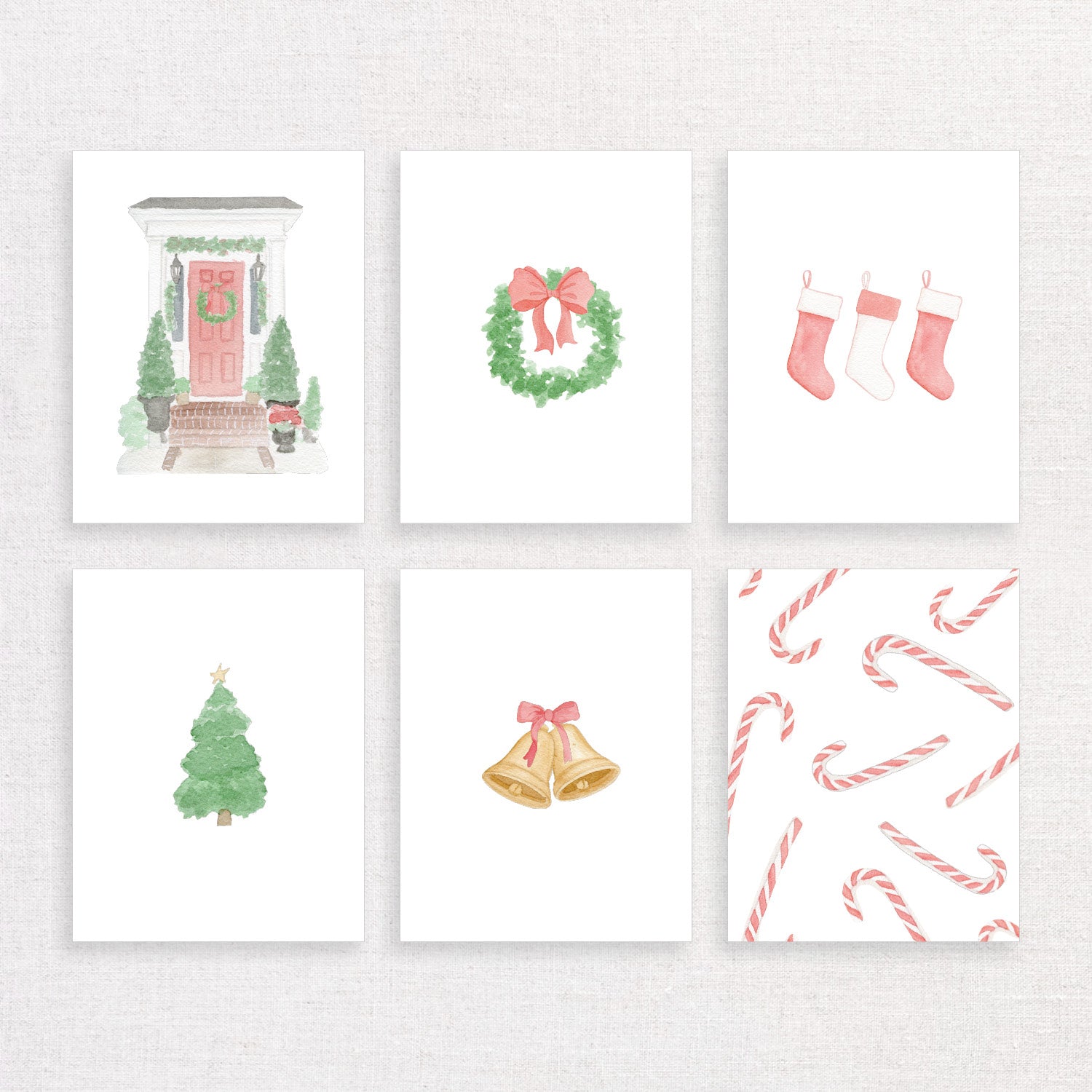 Watercolor Holiday Greeting Card Box Set