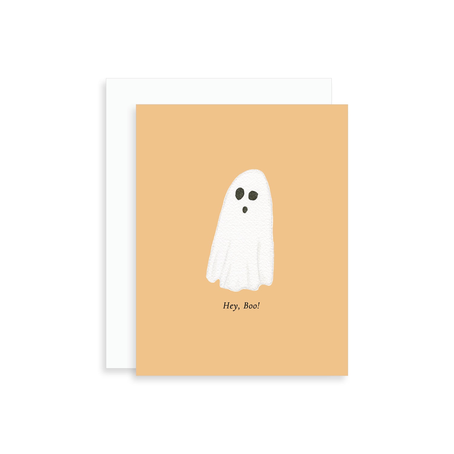 Hey Boo Halloween Ghost Greeting Card