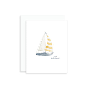 Let's Sail-abrate Greeting Card