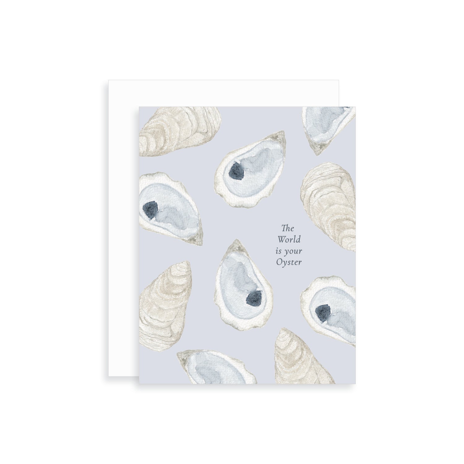 The World is Your Oyster Watercolor Greeting Card