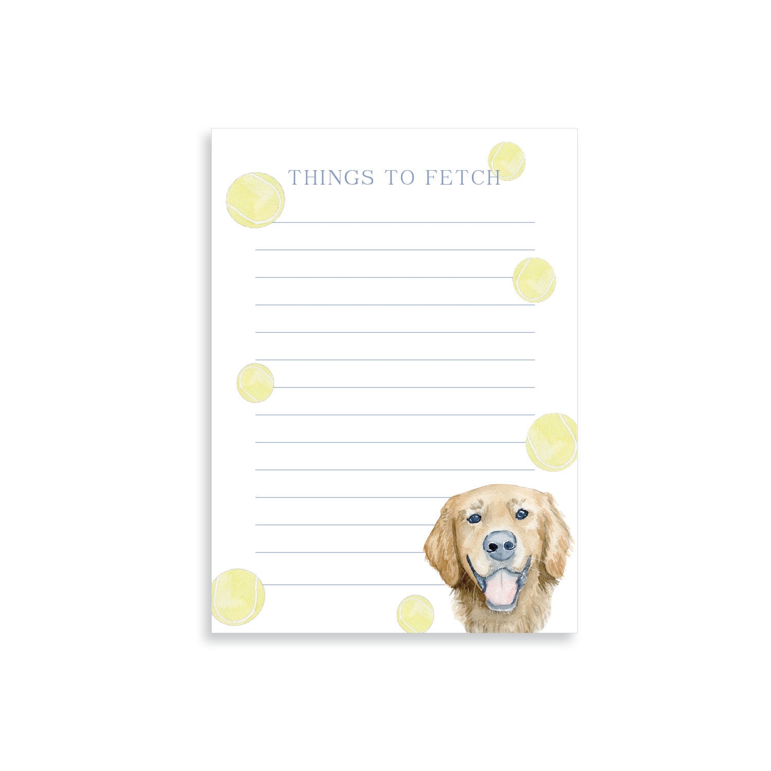 Things to Fetch Golden Retriever Notepad