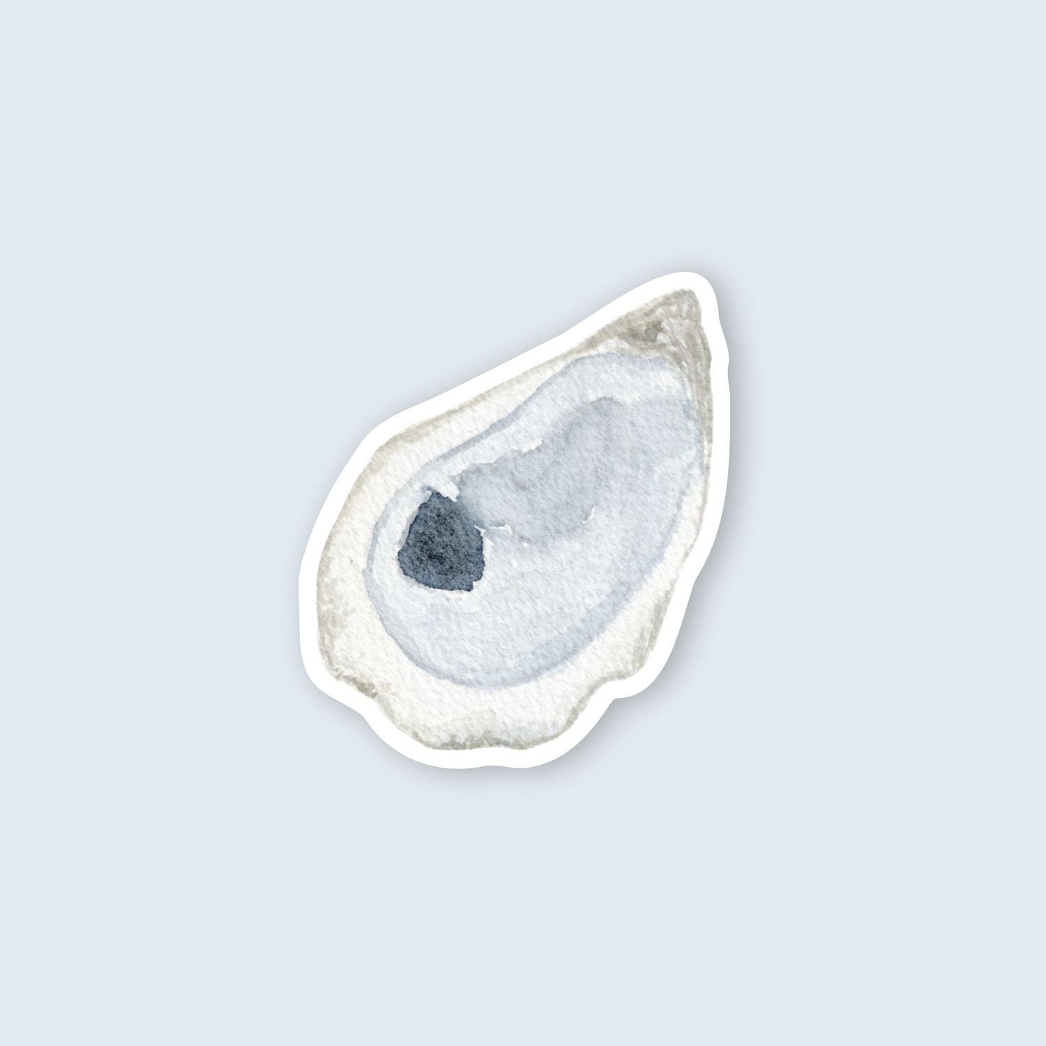 Watercolor Oyster Die Cut Vinyl Sticker | 2.6" x 3"