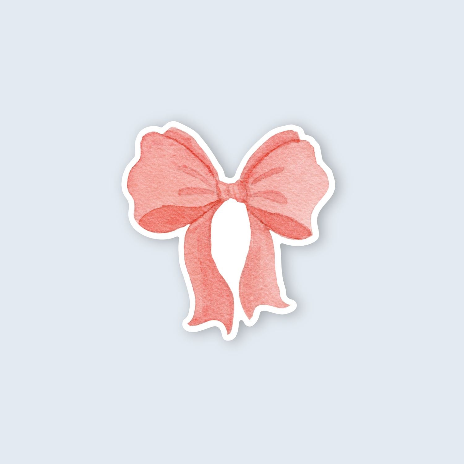 Watercolor Red Bow Die Cut Vinyl Sticker | 2.9" x 3.0"