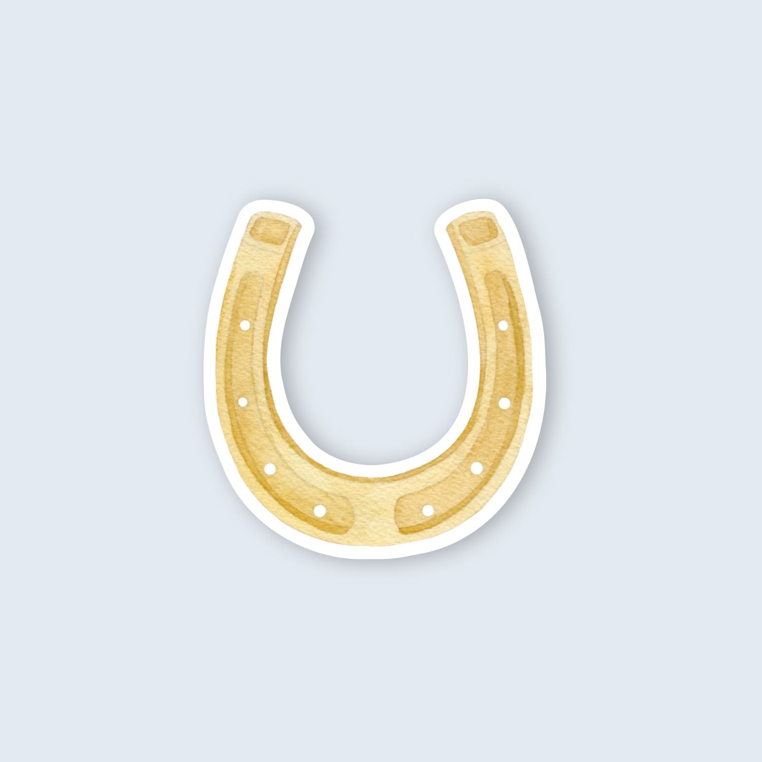Watercolor Horseshoe Die Cut Vinyl Sticker | 2.9" x 3.0"