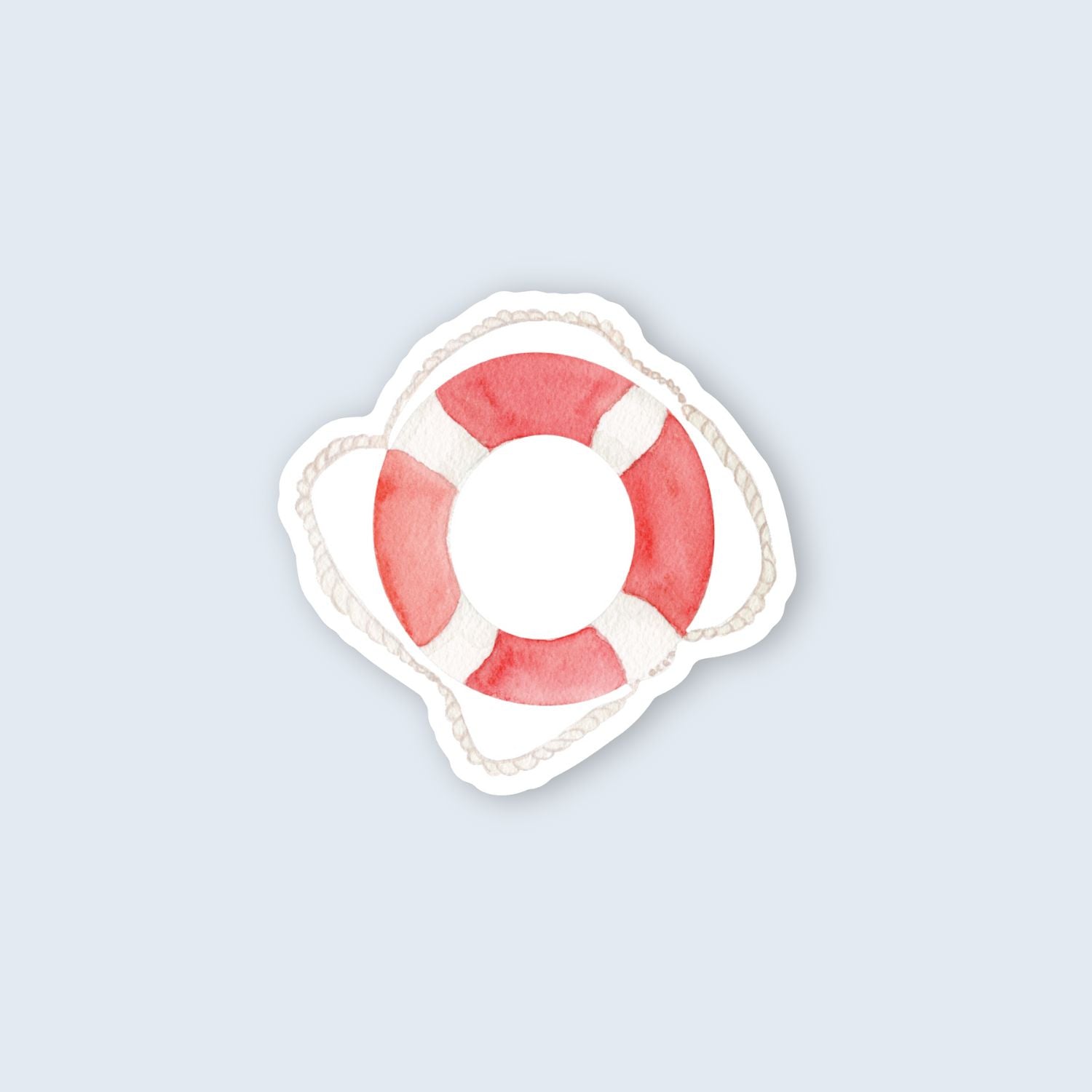 Watercolor Life Preserver Vinyl Sticker | 2.9" x 3.0"