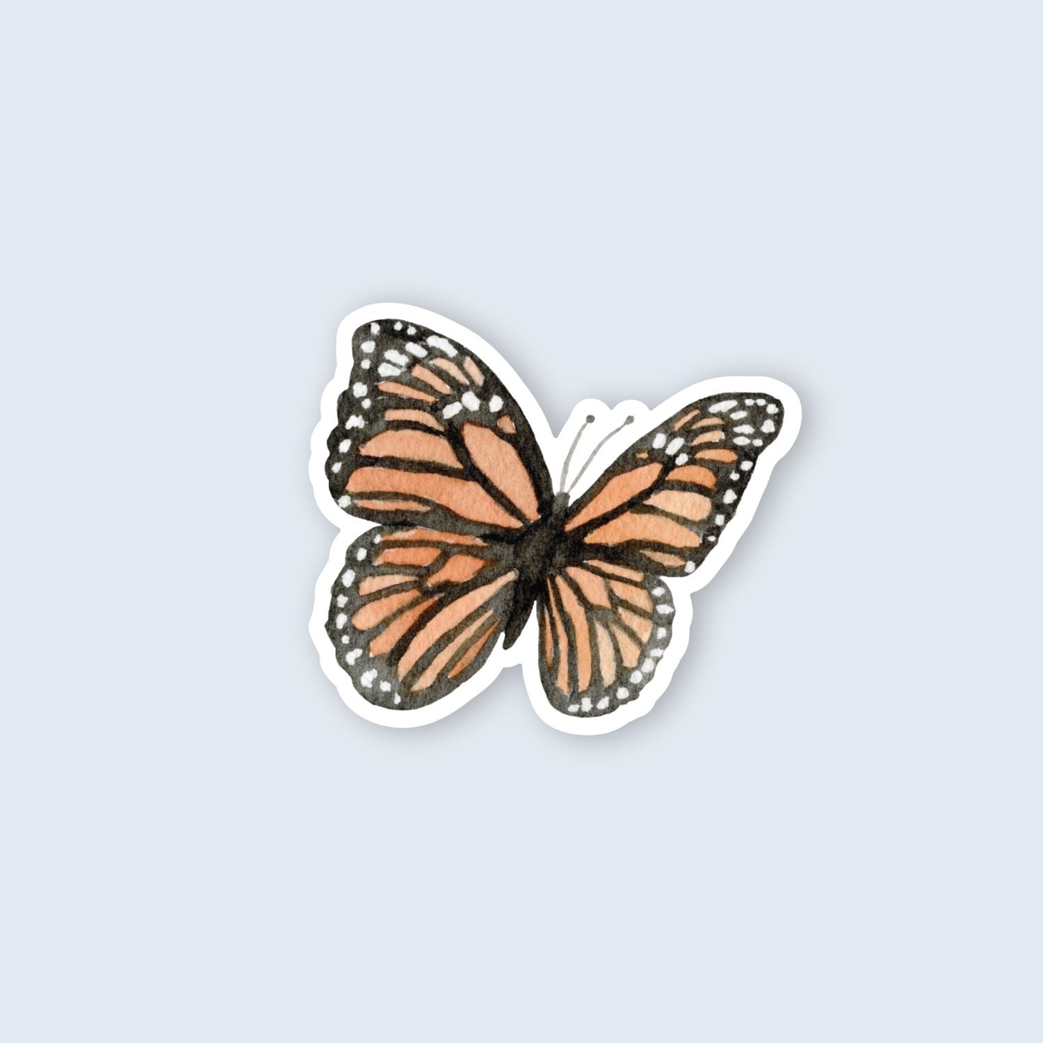 Watercolor Monarch Butterfly Vinyl Sticker | 2.5" x 3.0"