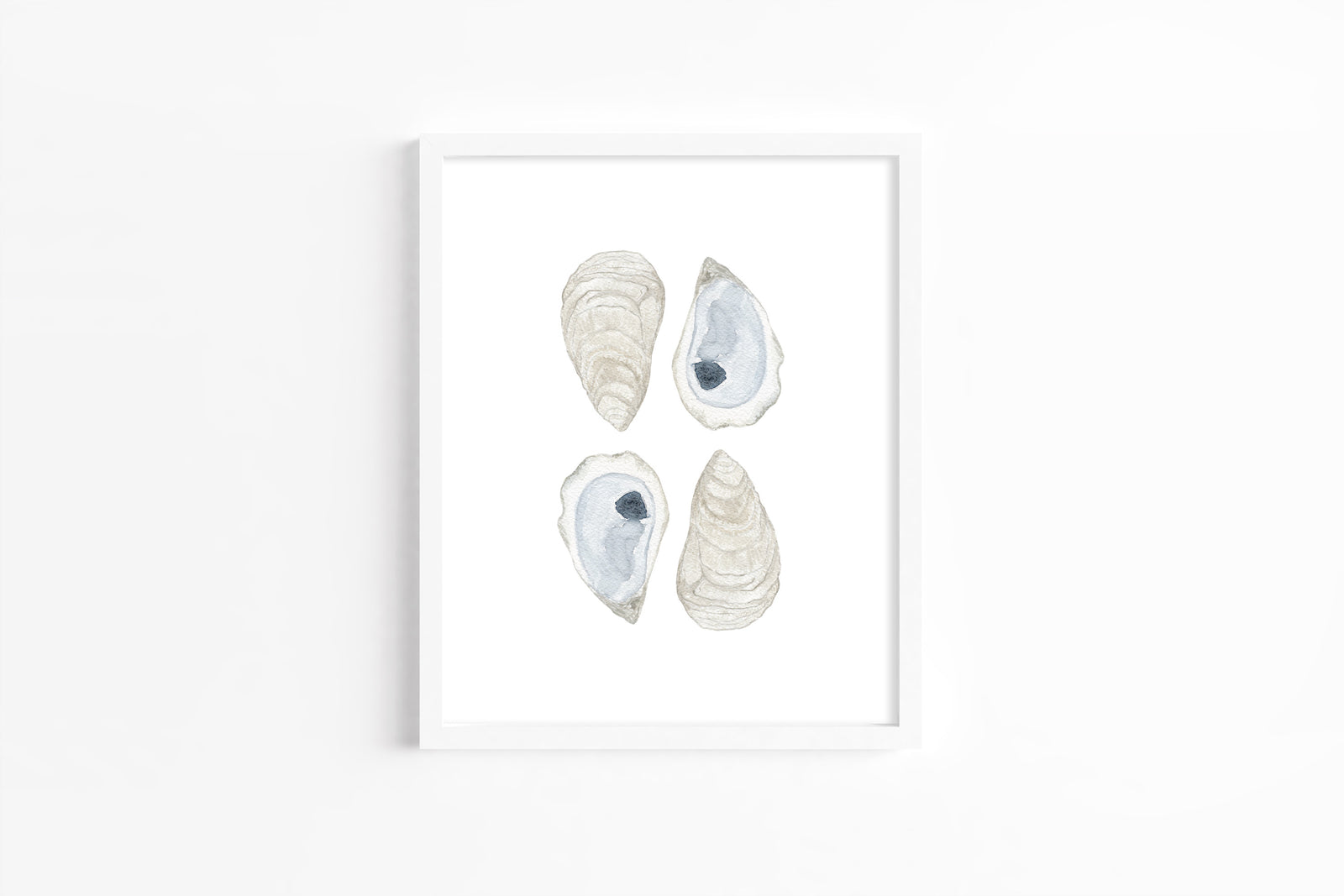 Oysters Watercolor Art Print
