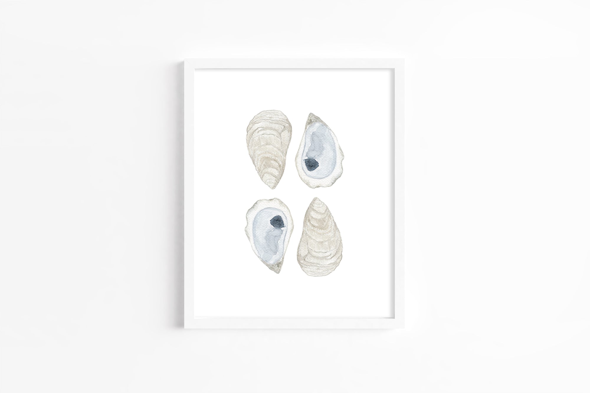 Oysters Watercolor Art Print