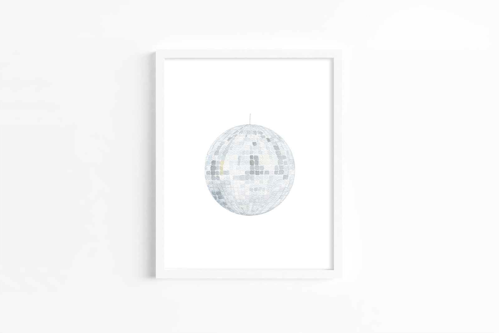 Disco Ball Watercolor Art Print