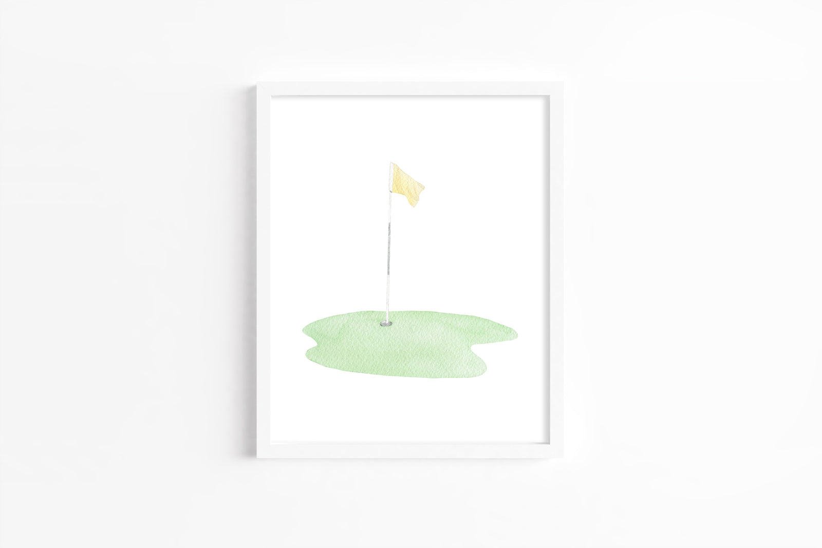 Golf Course Green Watercolor Art Print