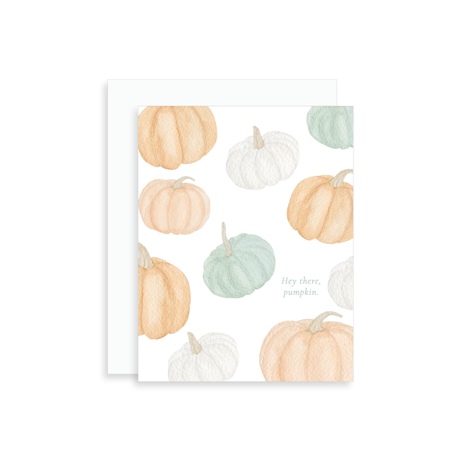 Hey there, Pumpkin Fall Watercolor Greeting Card