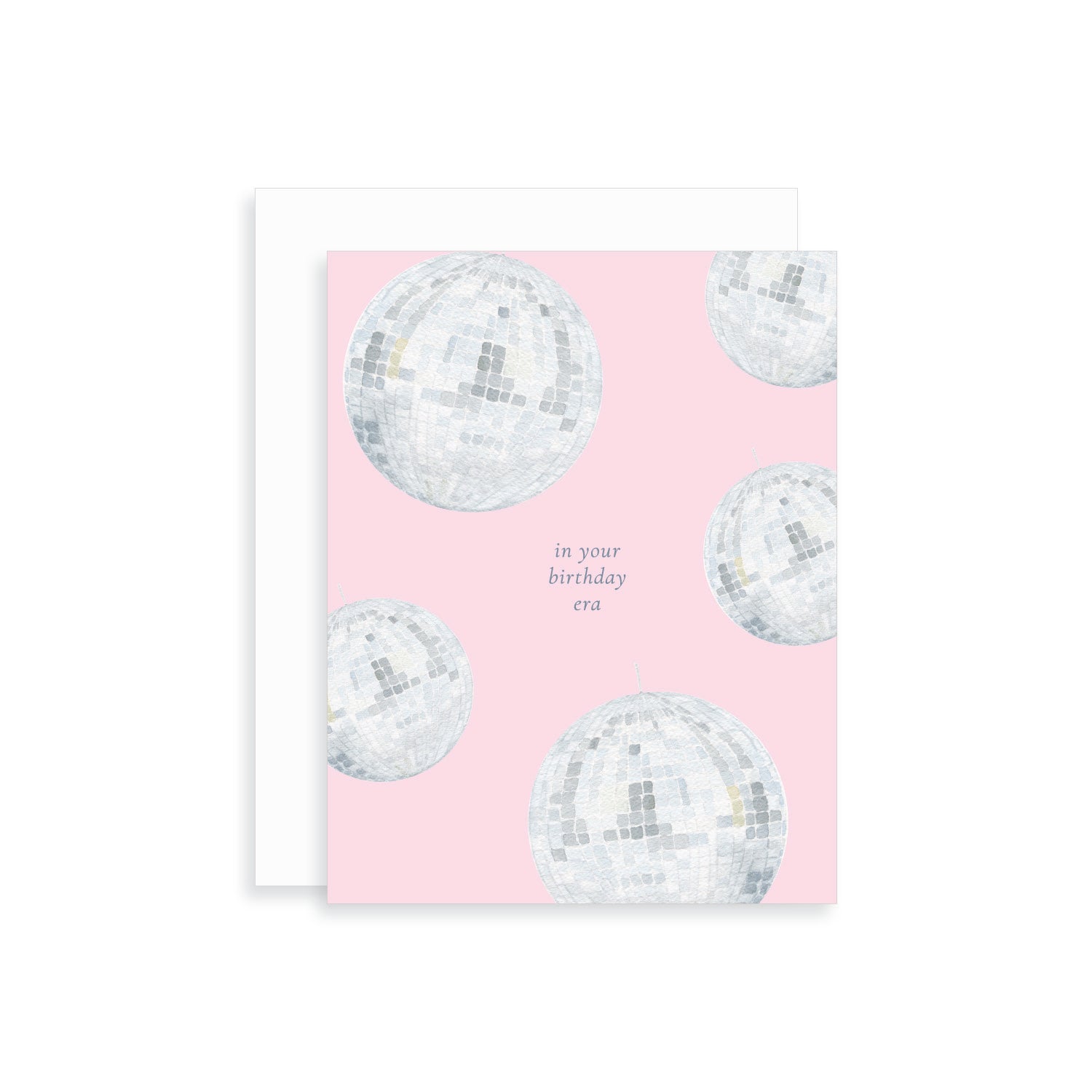 In your Birthday Era Disco Ball Watercolor Greeting Card